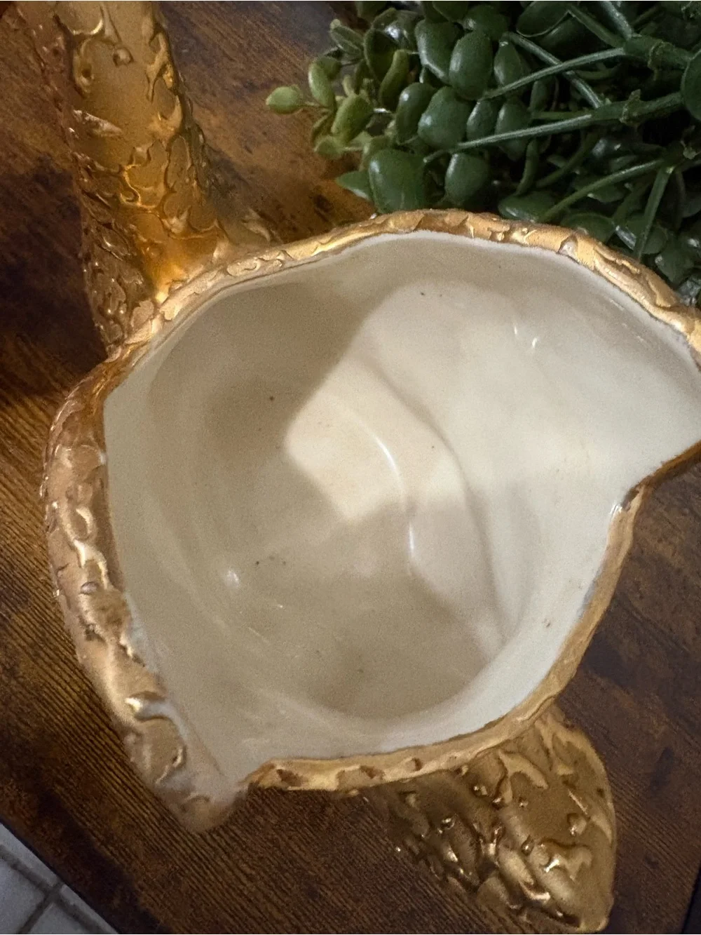22 Karat Gold Swan Tabletop Planter - Decorative Home Accent